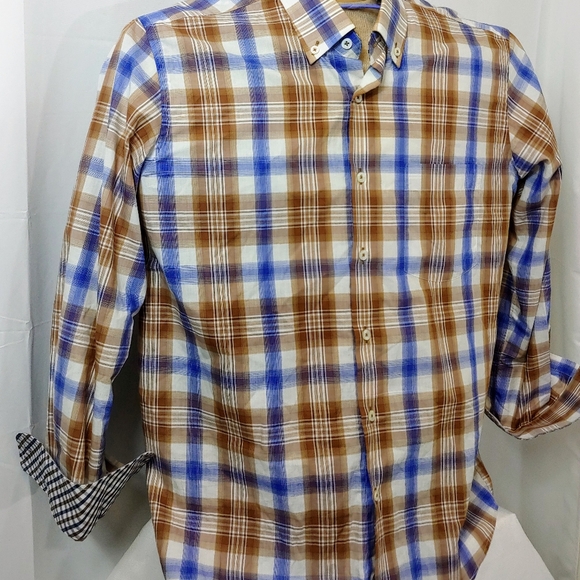Fredrick Martin Mens Medium Button Down Shirt - Picture 6 of 7